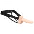 You2Toys Strap-on - Opladelig og justerbar vibrator (naturlig)