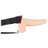 You2Toys Strap-on - Opladelig og justerbar vibrator (naturlig)