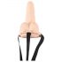 You2Toys Strap-on - Opladelig og justerbar vibrator (naturlig)