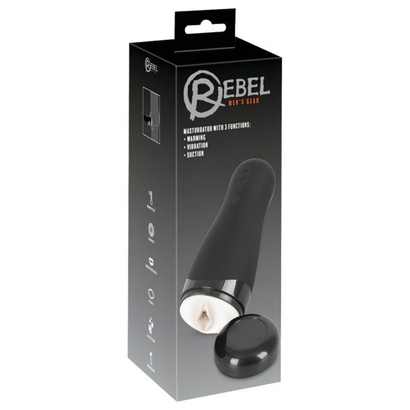 Rebel 3-i-1 genopladelig varmemasturbator