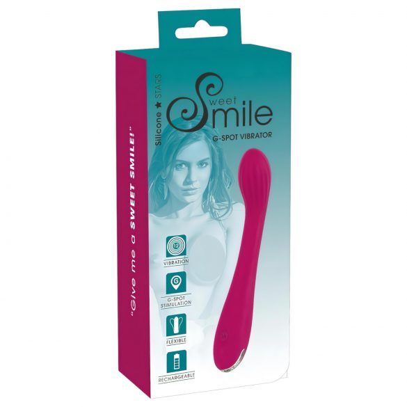 SMILE G-point - genopladelig riflet G-punktsvibrator (lilla)