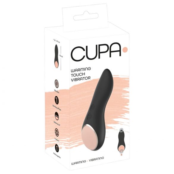 You2Toys CUPA - genopladelig, opvarmet klitorisvibrator (sort)