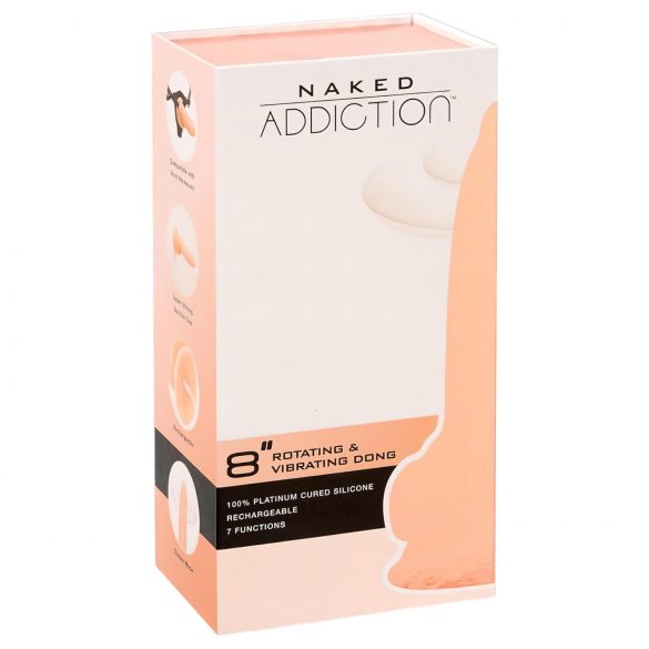 Naked Addiction Roterende 8 - vibrator (20cm) - naturlig