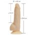 Naked Addiction Rotating 7 - genopladelig roterende vibrator (18 cm) - natur