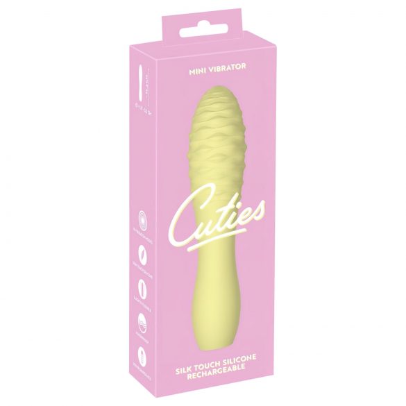 Cuties Mini 3 - genopladelig, vandtæt vibrator (gul)