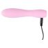 Cuties Mini 3 - genopladelig, vandtæt, rillet vibrator (pink)