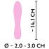 Cuties Mini 3 - genopladelig, vandtæt, rillet vibrator (pink)