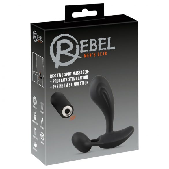 Rebel RC - 2i1 prostata vibrator (sort)