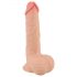 Naturtro dildo med hud - 19cm (naturlig)