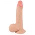 Naturtro dildo med hud - 19cm (naturlig)