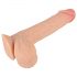 Naturtro dildo med hud - 19cm (naturlig)