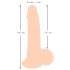 Naturtro dildo med hud - 19cm (naturlig)