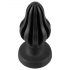 ANOS - blød ribbet analdildo - 5 cm (sort)