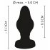 ANOS - blød ribbet analdildo - 5 cm (sort)