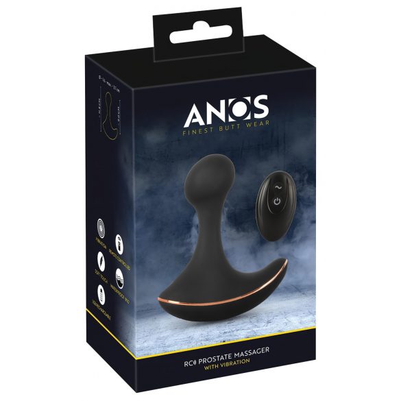 ANOS - vandtæt anal vibrator (sort)