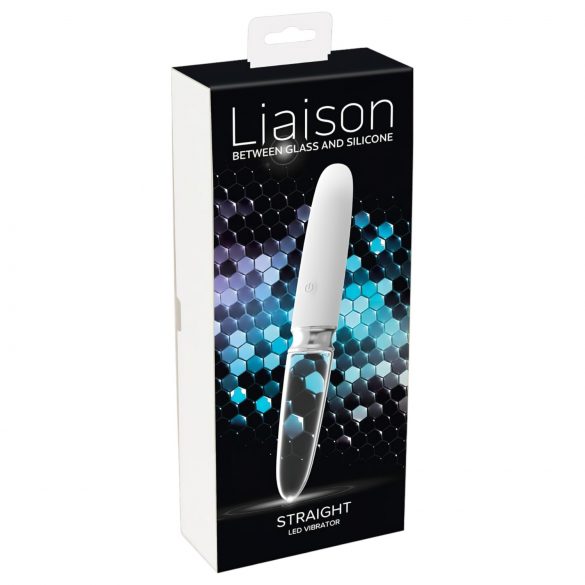 Liaison Straight - Genopladelig LED Vibrator (gennemsigtig hvid)