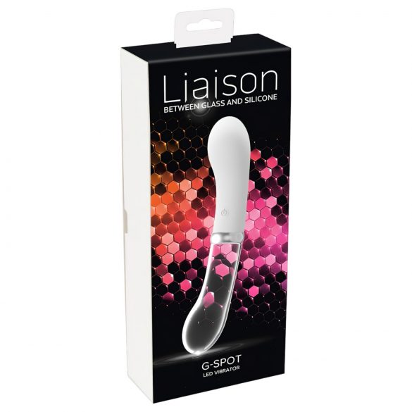 You2toys Liaison - LED vibrator i silikone og glas (klar/hvid)