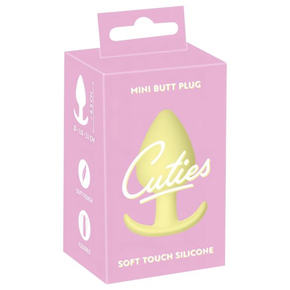 Cuties Mini Anal Plug - silikone - gul (3,1 cm)