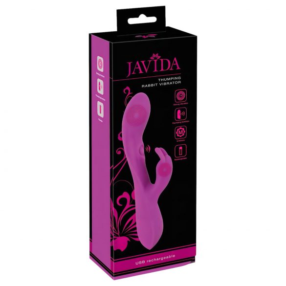 Javida Thumping Rabbit - 3 motorer klitorisvibrator (lilla)