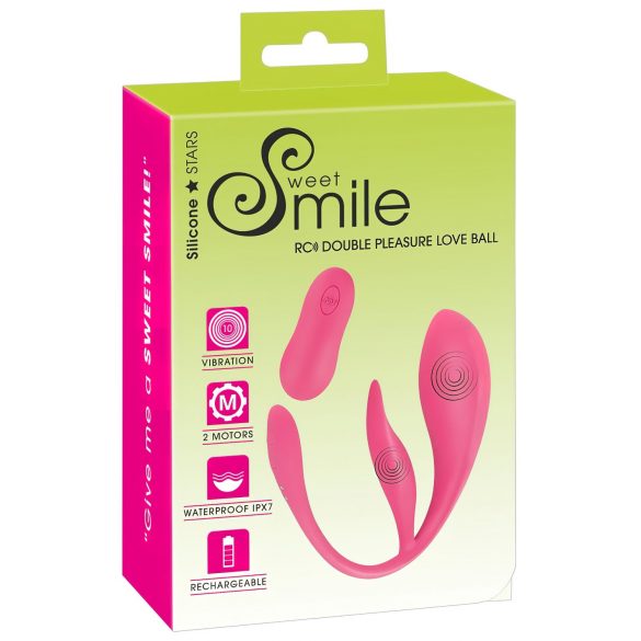 SMILE - trådløst vibrerende æg med opladning (pink)