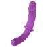 SMILE - Dobbelt strap-on dildo med trusser (lilla-svart)