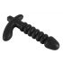 Black Velvet rillet vibrator - mellem (sort)