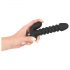 Black Velvet rillet vibrator - mellem (sort)