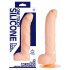 One Touch 8 - Silikonevibrator med testikler (natur)