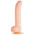 One Touch 8 - Silikonevibrator med testikler (natur)