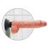 King Cock 10 sugekop vibrator (25 cm) - naturlig