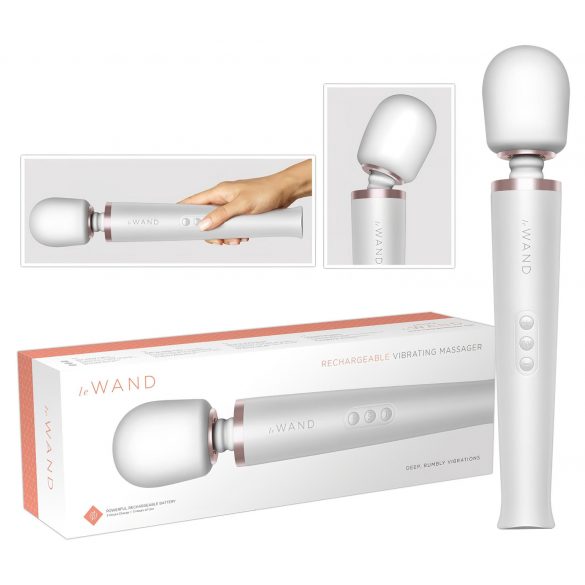 le Wand - luksus trådløs vibrator (hvid)