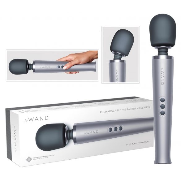 le Wand - eksklusiv, genopladelig massagevibrator (sølv)