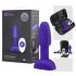 b-Vibe Rimming - Drejende perle anal vibrator (lilla)