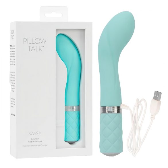 Pillow Talk Sassy - genopladelig G-punkts vibrator (turkis)