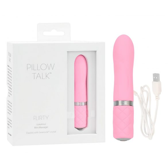 Pillow Talk Flirty - genopladelig stangvibrator (pink)