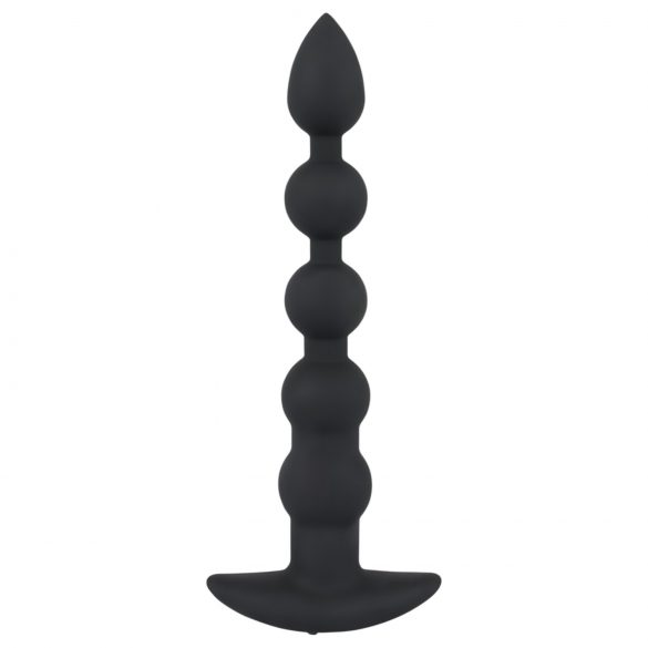 Black Velvet genopladelig analperler vibrator (sort)