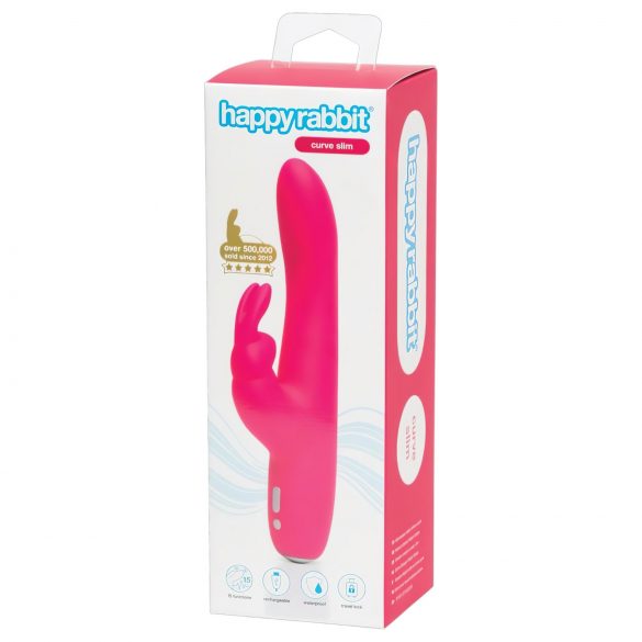 Happyrabbit Curve Slim - vandtæt klitorisvibrator (pink)