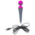 PalmPower Wand - kraftfuld massagevibrator med powerbank (pink-grå)