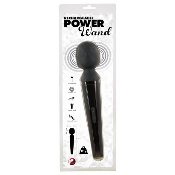 You2Toys Power Wand - sort batteri, sort massagestav vibr.