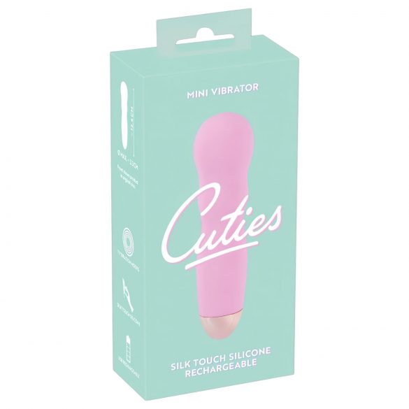 Cuties Mini Rose - bølget vibrator med batteri (pink)