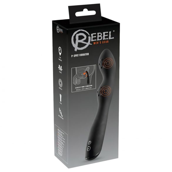 Rebel P-Spot - Dobbelt motor prostata vibrator (sort)