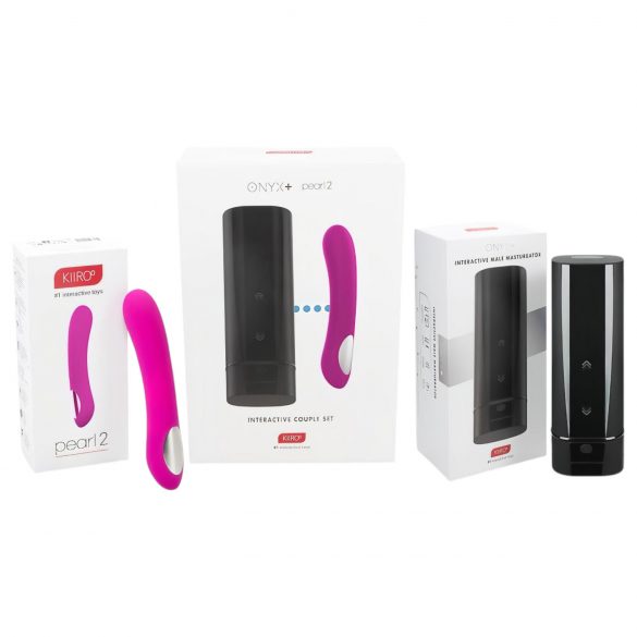 Kiiroo Onyx+ & Pearl 2 - Par-sæt med masturbator & vibrator