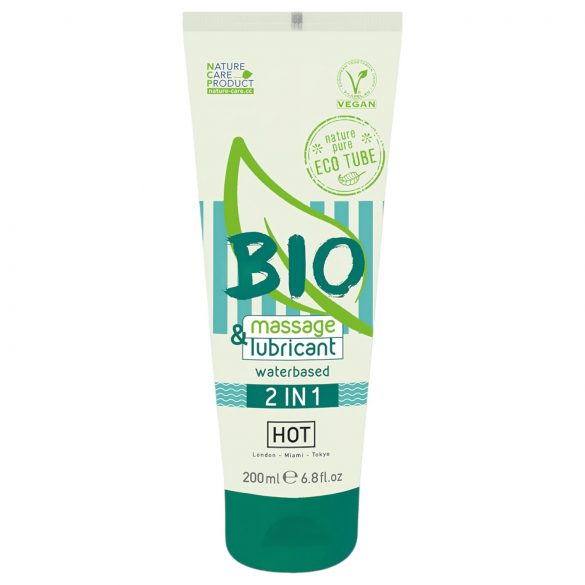 HOT Bio 2IN1 - vandbaseret glide- og massagegel (200ml)