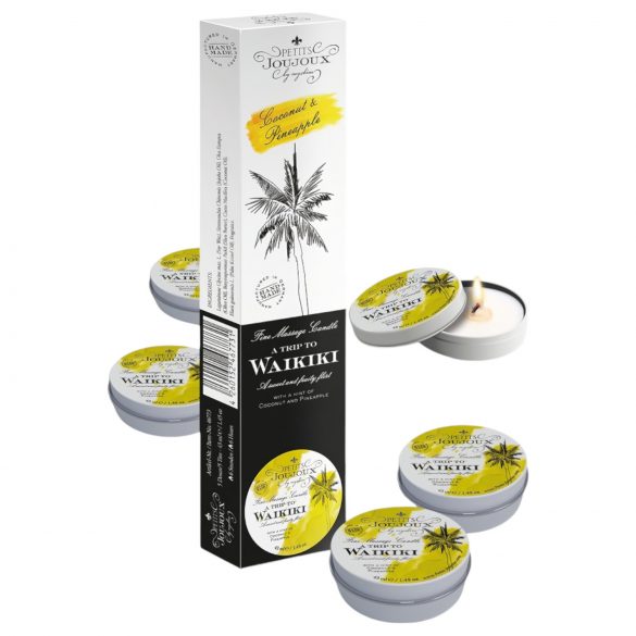 Petits Joujoux Waikiki massage-lys - kokos-ananas (5x43ml)