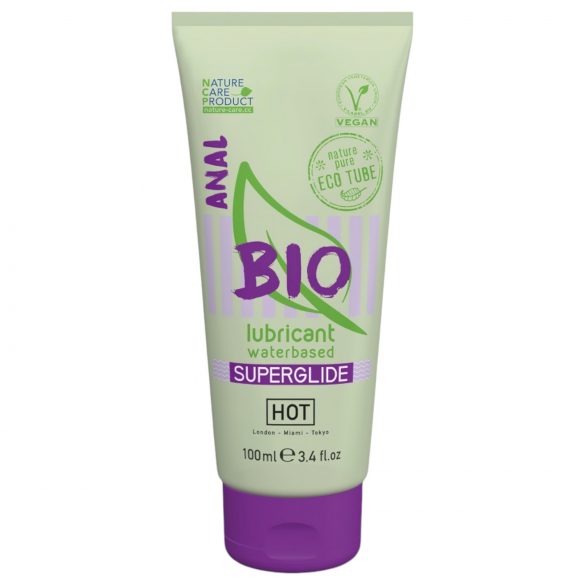 HOT BIO Superglide Anal - Vegansk vandbaseret glidecreme (100ml)