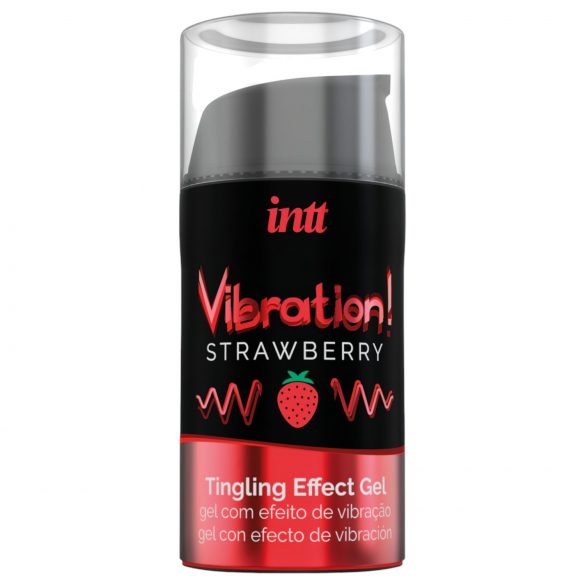 Intt Vibration! Flydende vibrator - jordbær (15ml)