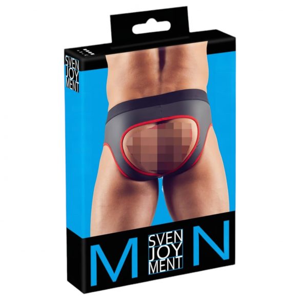 Svenjoyment - åben jockstraps (sort-rød) - M