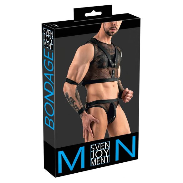 Svenjoyment Bondage - Mesh Top and Jockstrap Set (Black) 