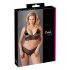 Cottelli Plus Size - elegant blondesæt med bh (sort)