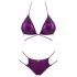 Obsessive Balitta - skinnende bikini med halterneck (lilla)